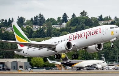 Boeing 737 MAX-8 de Ethiopian Airlines.