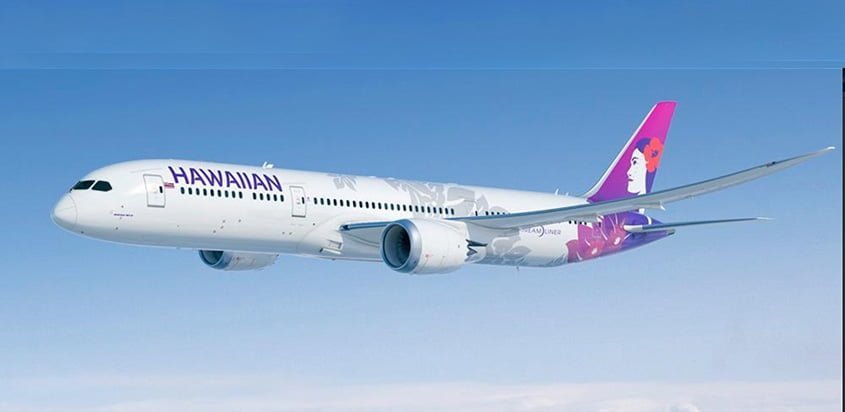 Prototipo de un Boeing 787-9 de Hawaiian Airlines.