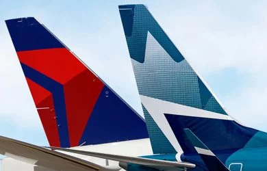 Empenajes de Delta y WestJet.