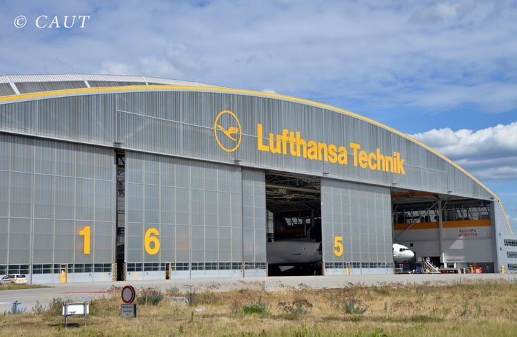 Hangar de Lufthansa Technik en Frankfurt.