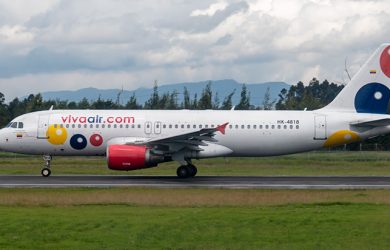 Airbus A320 de Viva Air en Bogotá.