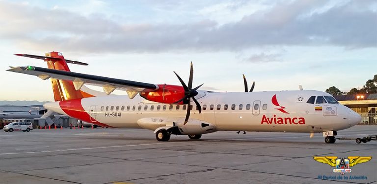ATR 72-600 de Avianca en Bogotá.