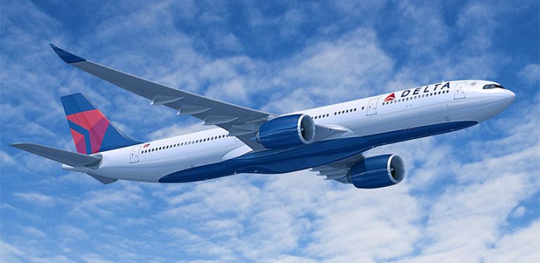 Render de un Airbus A330-900 de Delta Air Lines.