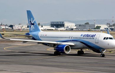 Airbus A320SL de Interjet en rodaje en Ciudad de México.