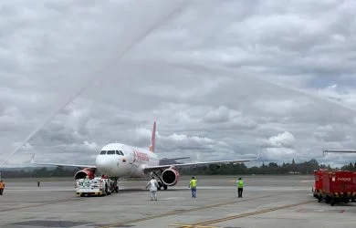 Airbus A319 de Avianca que realizó el primer vuelo entre Bogotá y Chicago.