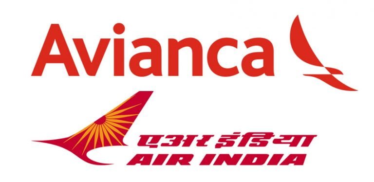 Logos de Avianca y Air India.
