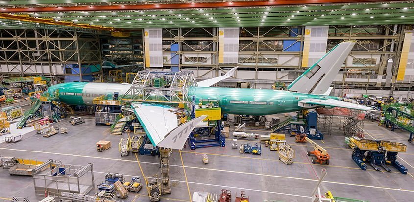 Ensamblaje del primer Boeing 777X.