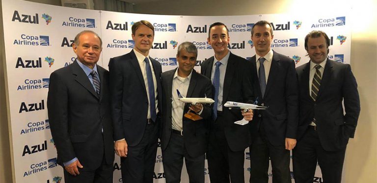 Acuerdo de código compartido de Copa Airlines y Azul.