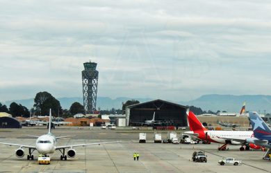 Plataforma del Aeropuerto Internacional Eldorado de Bogotá.