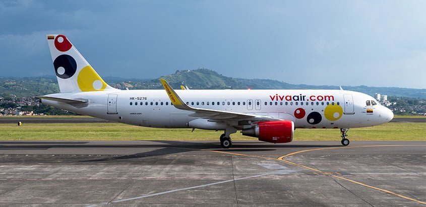 Airbus A320 de Viva Air Colombia.