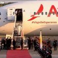 Boeing 787 de Avianca que transportó al Papa Francisco de Panamá a Roma.