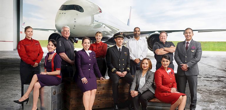 Grupo de colaboradores de Delta Air Lines.