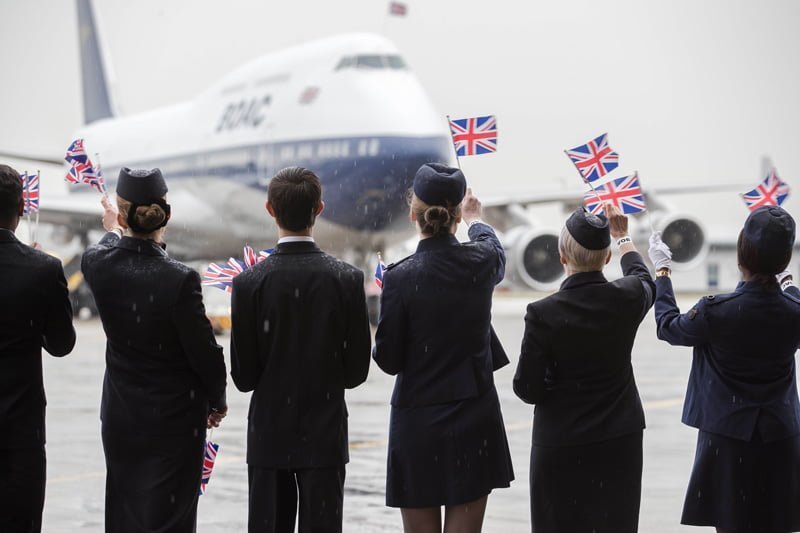Bienvenida al Boeing 747-400 de British Airways con livery de BOAC.