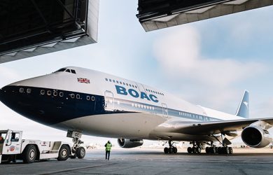 Boeing 747-400 de British Airways con livery de BOAC.