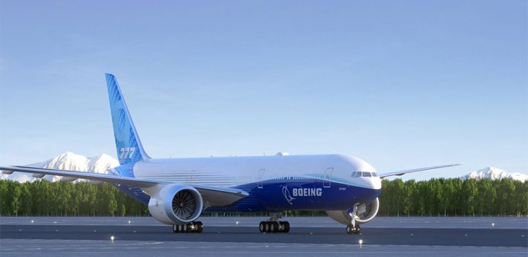 Prototipo del primer Boeing 777X.
