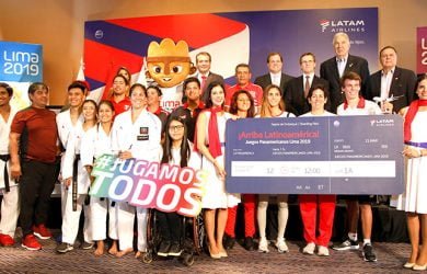 Presentación de LATAM como Aerolínea oficial de los Juegos Panamericanos 2019.