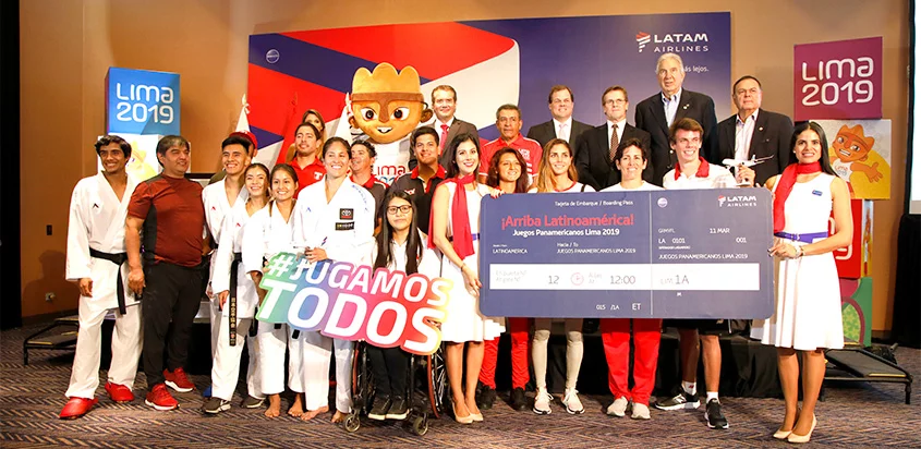 Presentación de LATAM como Aerolínea oficial de los Juegos Panamericanos 2019.