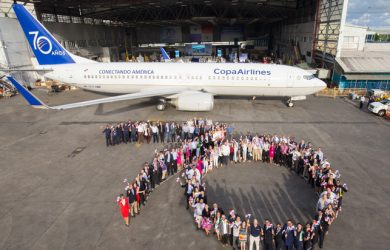 Celebración del 70° aniversario de Copa Airlines en Panamá.