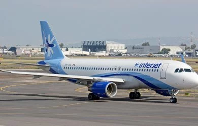 Airbus A320 de Interjet en Ciudad de México.