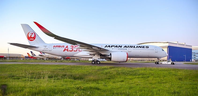 Primer Airbus A350 de Japan Airlines.