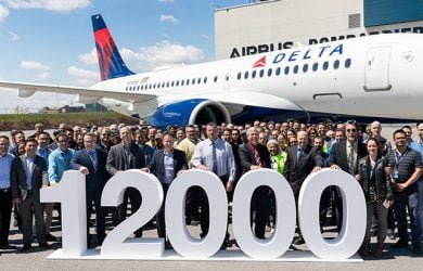 Entrega del avión No. 12.000 de Airbus.