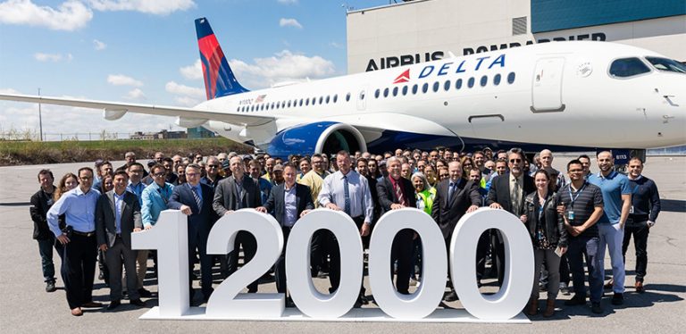 Entrega del avión No. 12.000 de Airbus.