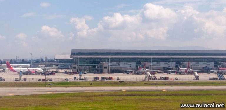 Plataforma de Avianca en el Aeropuerto Eldorado de Bogotá.