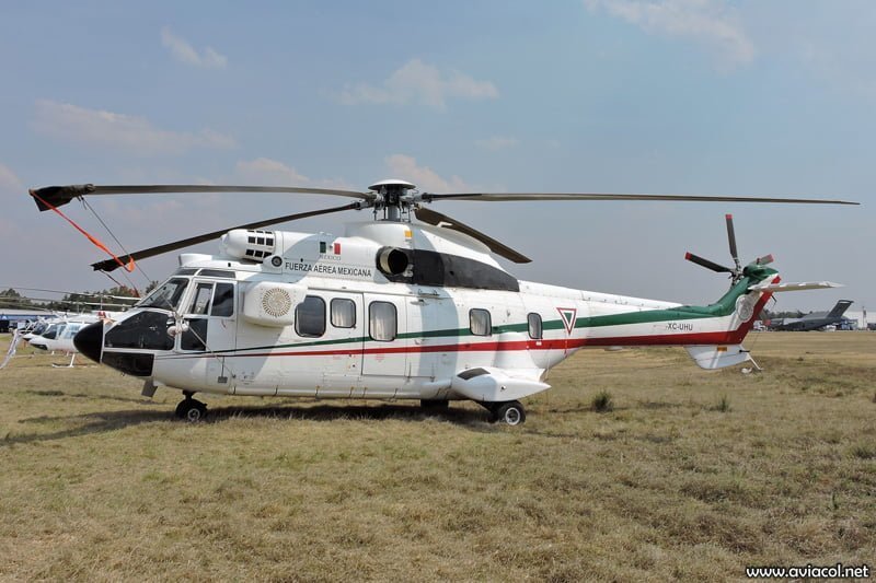 Desarrollo de FAMEX 2019 en Ciudad de México - Helicóptero de la Fuerza Aérea Mexicana.