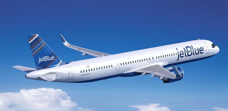 Prototipo de un Airbus A321XLR de JetBlue.