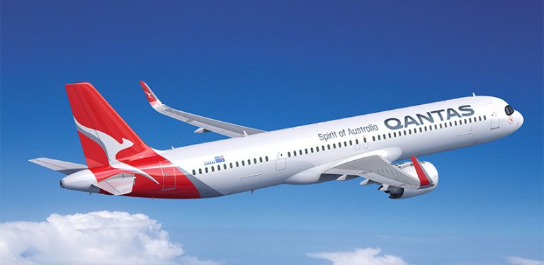Prototipo del primer Airbus A321XLR de Qantas.
