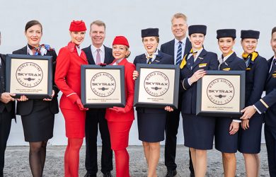 Reconocimiento a Lufthansa como Mejor aerolínea de Europa por Skytrax.