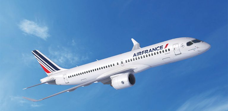Prototipo de un Airbus A220-300 de Air France.