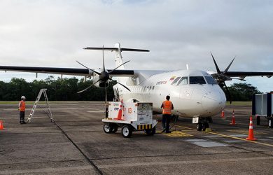 ATR 42-600 de EasyFly en el Aeropuerto Yariguíes de Barrancabermeja.