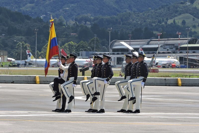 Ceremonia de celebración de los 100 años de la Fuerza Aérea Colombiana.
