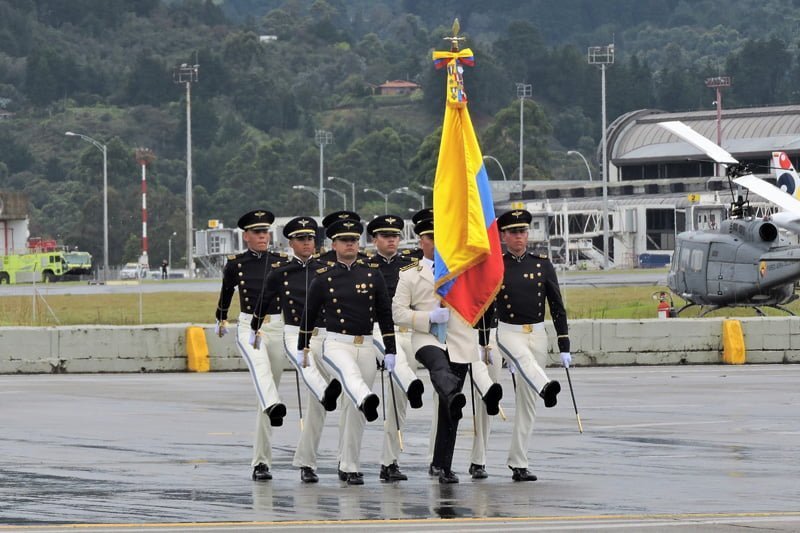 Ceremonia de celebración de los 100 años de la Fuerza Aérea Colombiana.