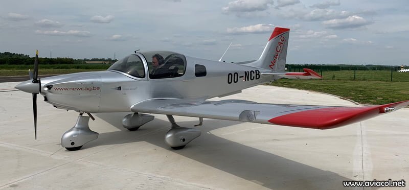 Pierre van Wetter, COO de Sonaca Aircraft, en el OO-NCB, el avión del vuelo de demostración.
