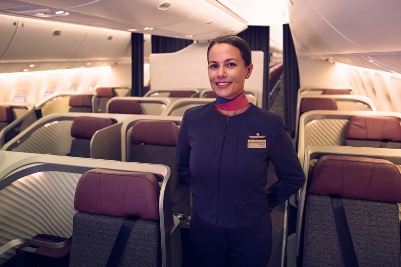 Nueva cabina Premium Business de LATAM Airlines en un Boeing 777-300.