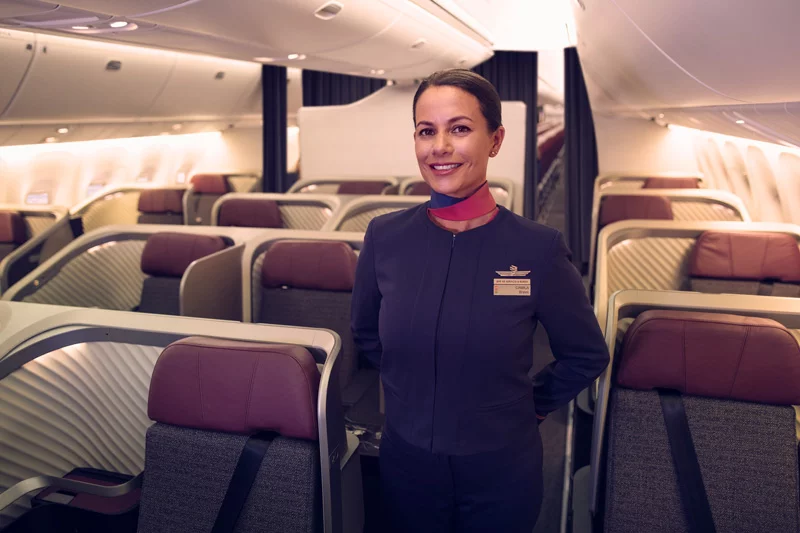 Nueva cabina Premium Business de LATAM Airlines en un Boeing 777-300.