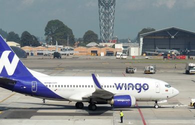 Boeing 737-700 de Wingo en el Aeropuerto Eldorado de Bogotá.