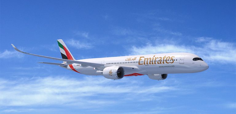 Prototipo de un Airbus A350 de Emirates.