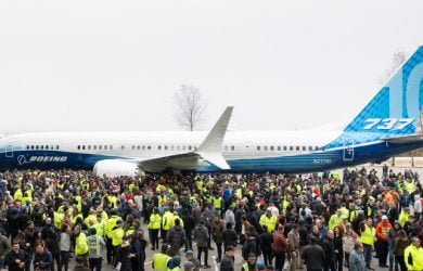 Boeing 737 MAX 10 en su presentación oficial.