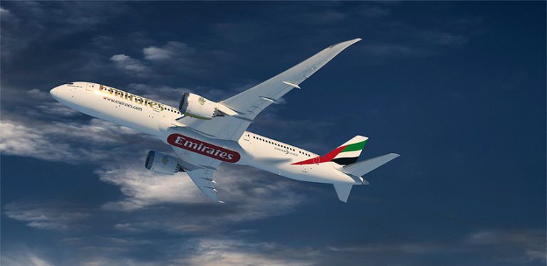 Prototipo de un Boeing 787-9 de Emirates.