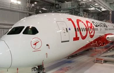 Boeing 787-9 de Qantas con livery del centenario.