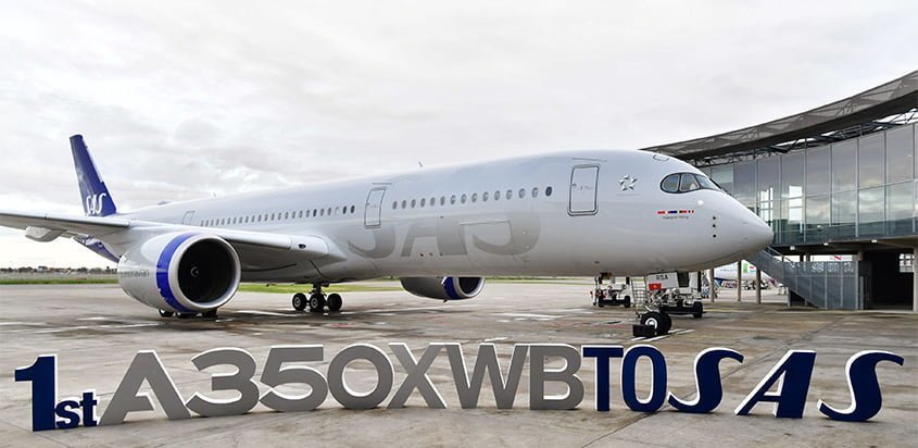 Airbus A350 de Scandinavian Airlines.