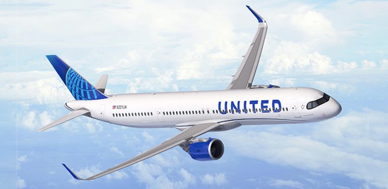 Airbus A321XLR de United en prototipo.