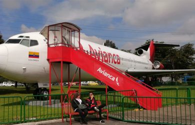 Boeing 727 de Avianca el el Parque Salitre Mágico de Bogotá.