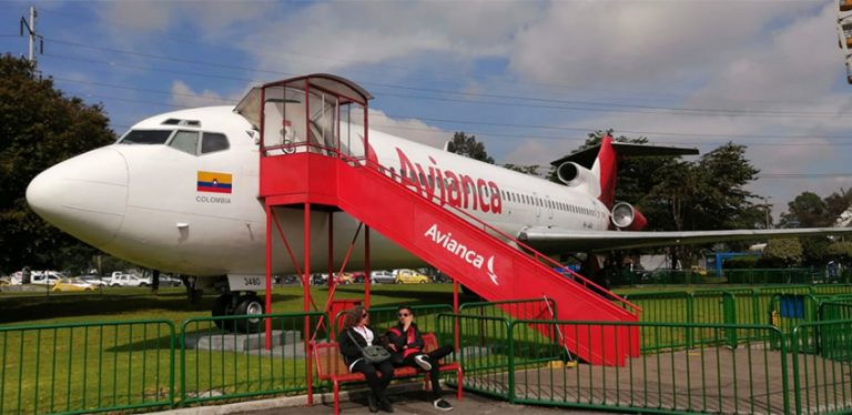 Boeing 727 de Avianca el el Parque Salitre Mágico de Bogotá.