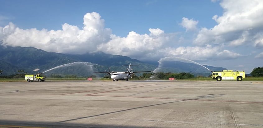 Bautizo del vuelo inaugural de EasyFly entre Cartagena e Ibagué.