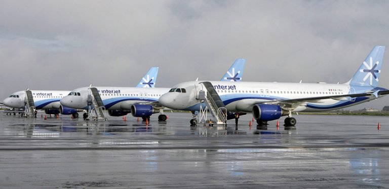 Flota de Interjet en Ciudad de México.