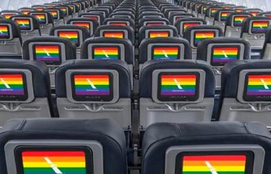 Interior de un Boeing 777 de American Airlines.